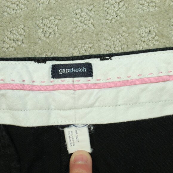 Gap gapstretch Women's 10 (32x30) Black Twill Flared Leg Pants - Picture 2 of 7